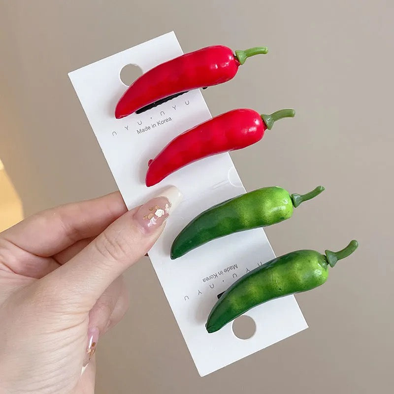 Spicy Chili Hair Clip For Women